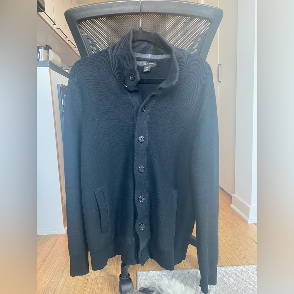 Banana Republic - Black Cotton Cardigan